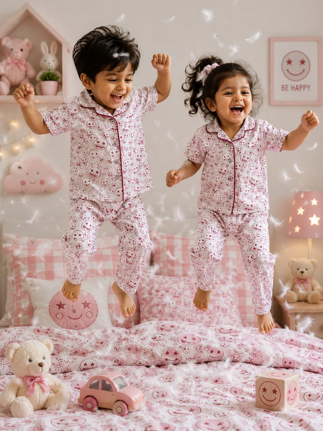 Ribbed Cotton Night Suits | Soft and Cozy | 1y-3yrs