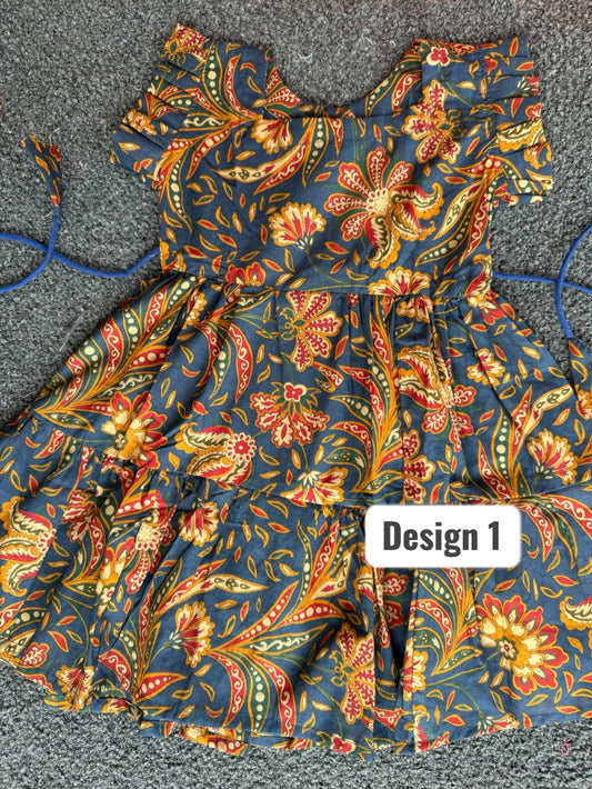 Cotton Frill Sleeve Frocks with Adjustable threads (2-3 years)