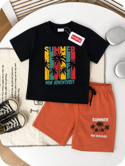 Boys Premium Cotton Summer Short Set | Half Sleeve T-Shirt & Shorts Combo