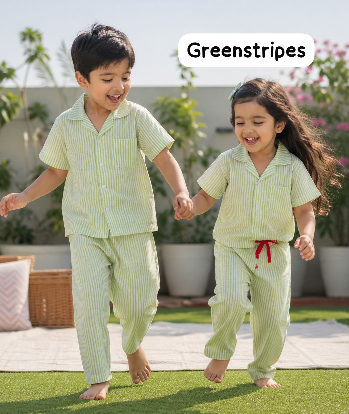 Cotton collar pyjama Sets | summer night suits 1yr to 5yrs