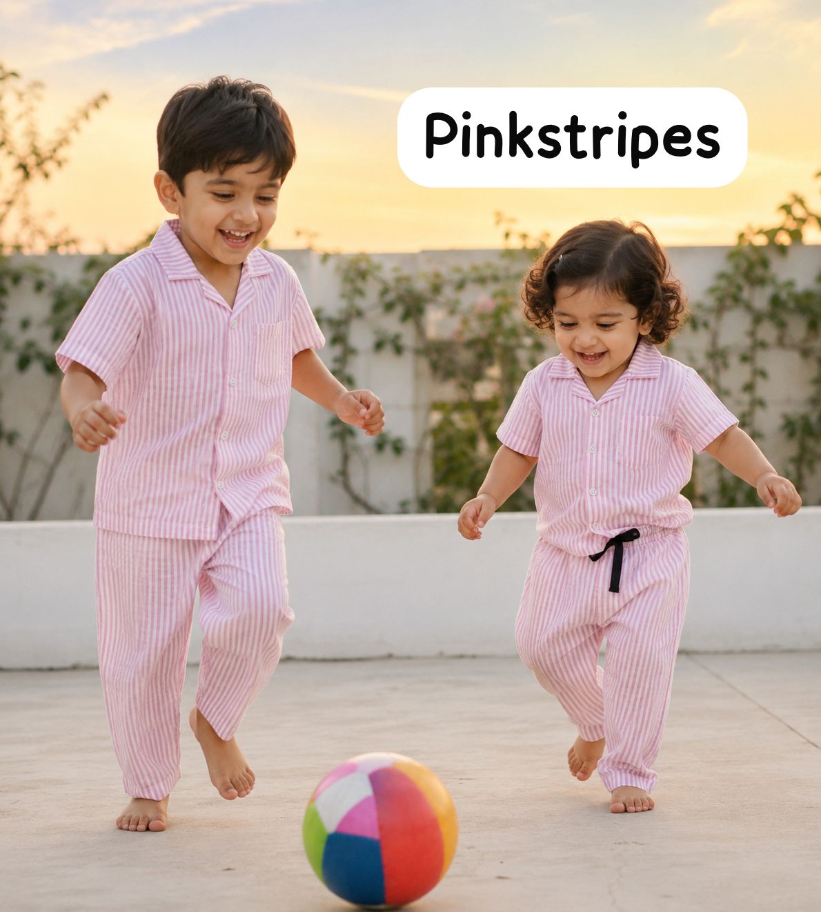 Cotton collar pyjama Sets | summer night suits 1yr to 5yrs
