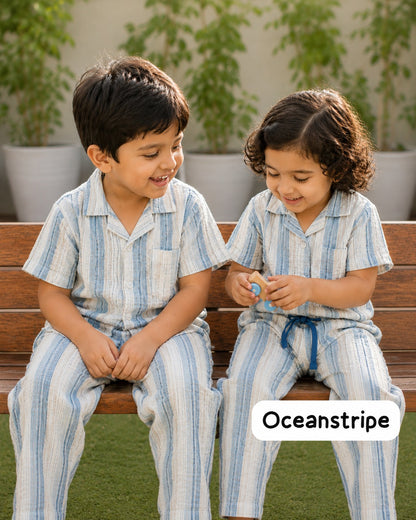 Cotton collar pyjama Sets | summer night suits 1yr to 5yrs
