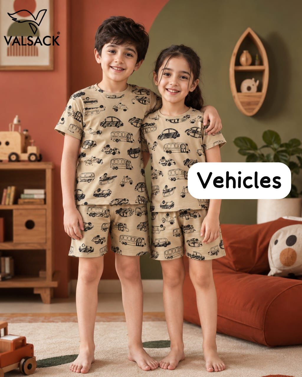 T-shirt & Short Sets boys and girls for 2-8yrs | Pure Cotton, Soft feels