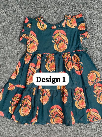 Pure cotton frill sleeve frocks| jaipuri frocks| 5-6y| size 26