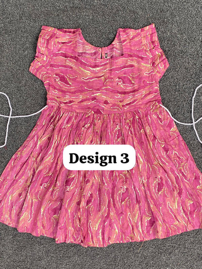 Pure cotton frill sleeve frocks| jaipuri frocks| 5-6y| size 26