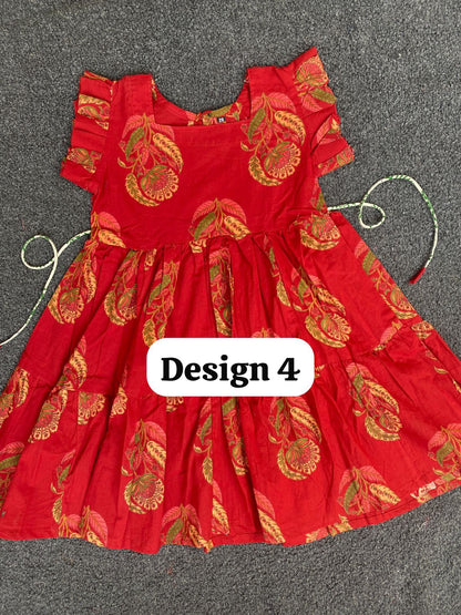 Pure cotton frill sleeve frocks| jaipuri frocks| 5-6y| size 26