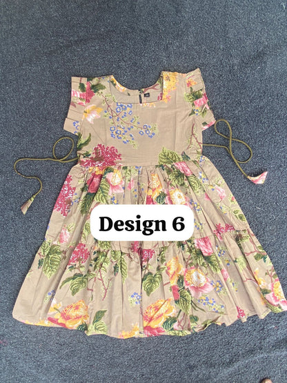 Pure cotton frill sleeve frocks| jaipuri frocks| 5-6y| size 26