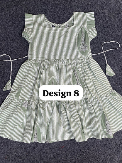 Pure cotton frill sleeve frocks| jaipuri frocks| 5-6y| size 26