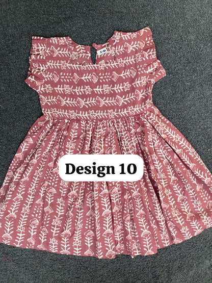 Pure cotton frill sleeve frocks| jaipuri frocks| 5-6y| size 26