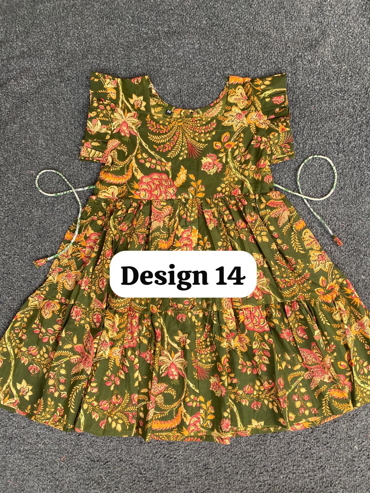 Pure cotton frill sleeve frocks| jaipuri frocks| 5-6y| size 26