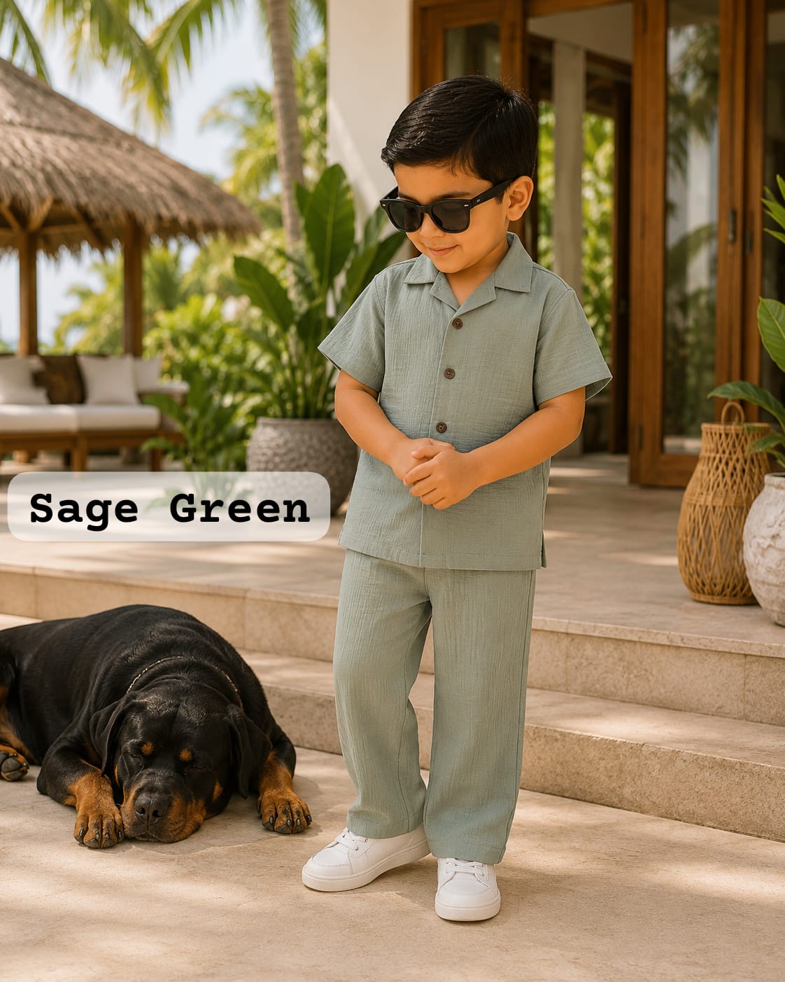 Boys Muslin coord sets| summer boys full pant sets | 6m to 5yrs
