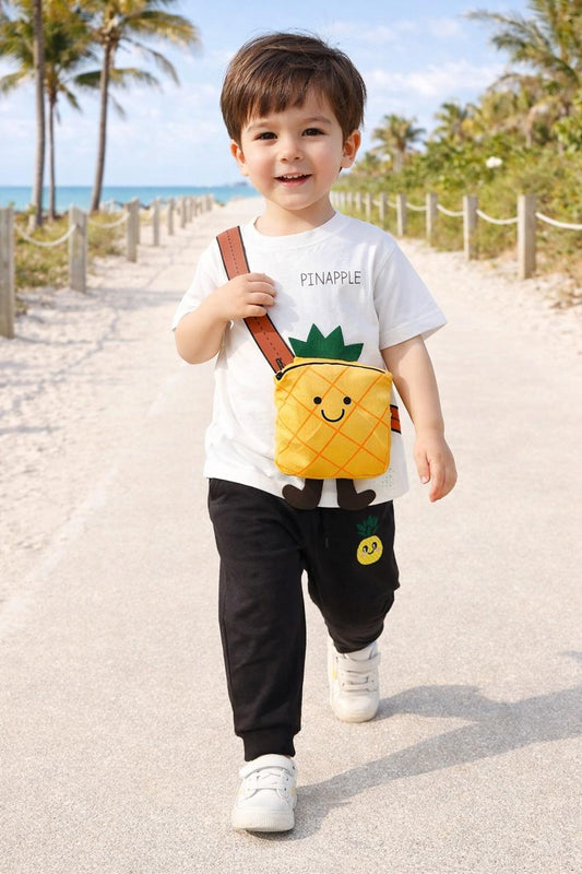 Stylish Fruit Zip Pouch Co-Ord Sets Unisex | 9 Months – 5 Years