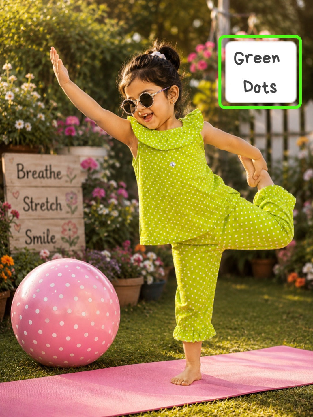 Girls Sleeveless Capri Frill sets | 2 -6yrs