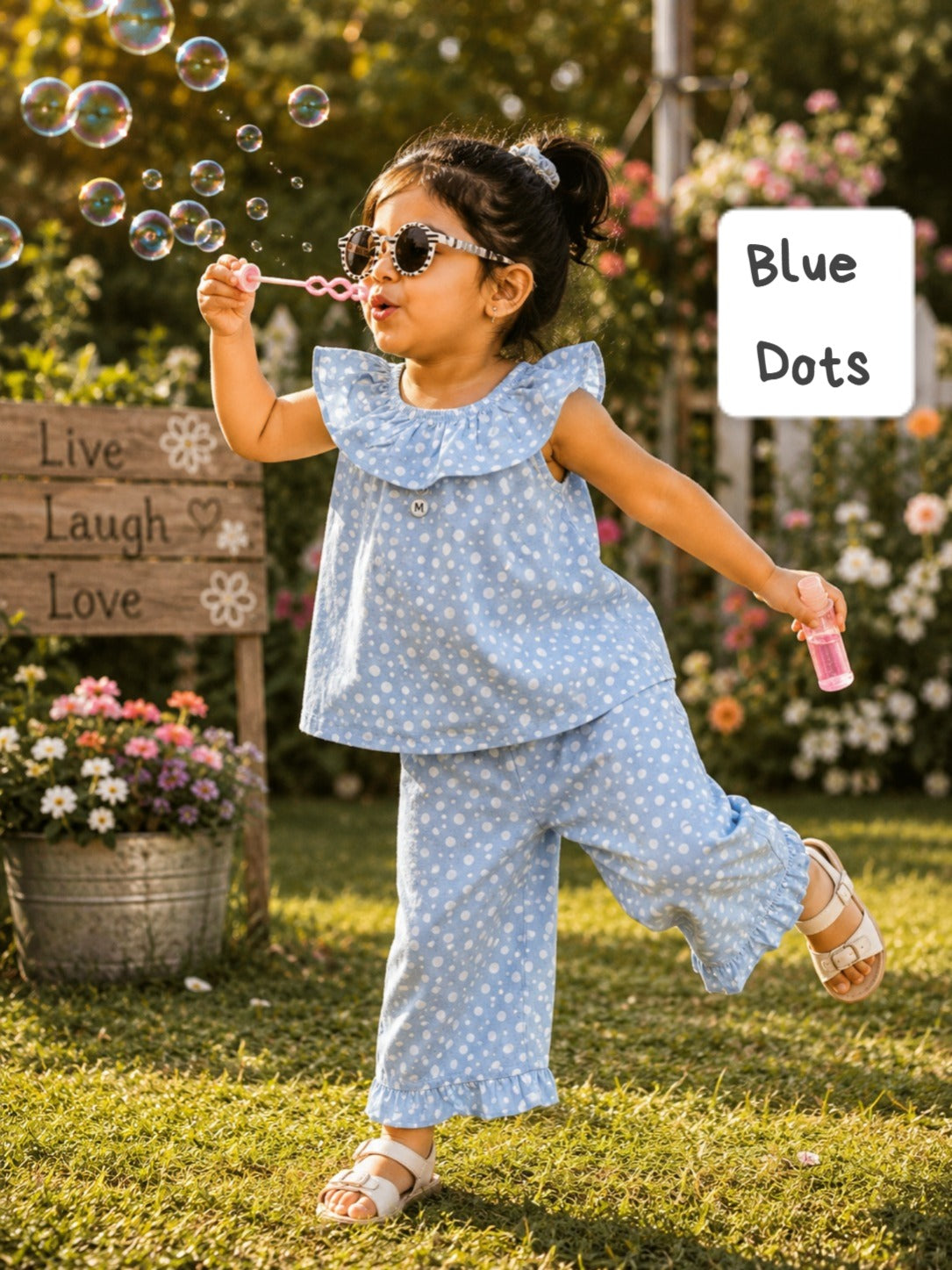 Girls Sleeveless Capri Frill sets | 2 -6yrs