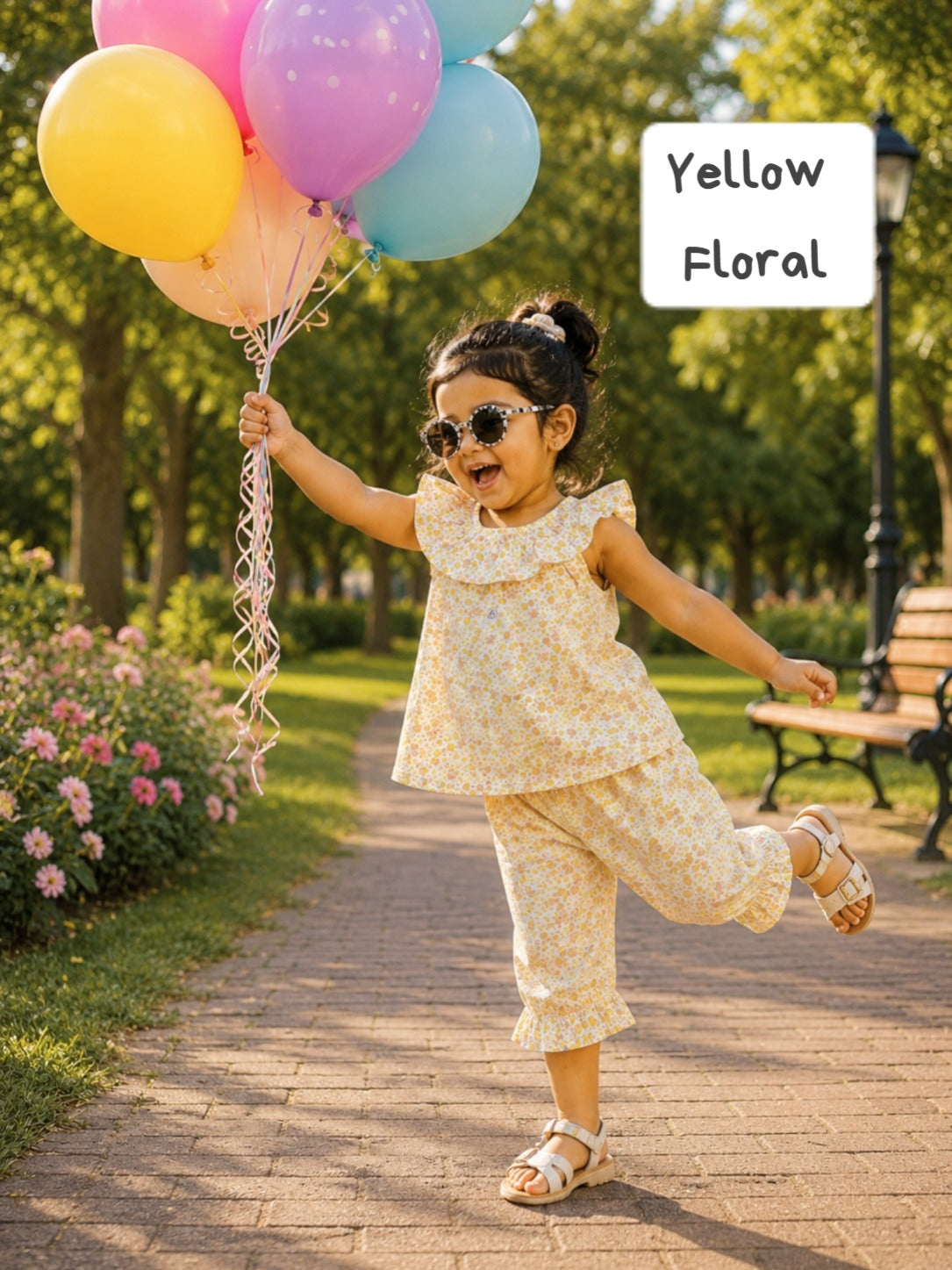Girls Sleeveless Capri Frill sets | 2 -6yrs