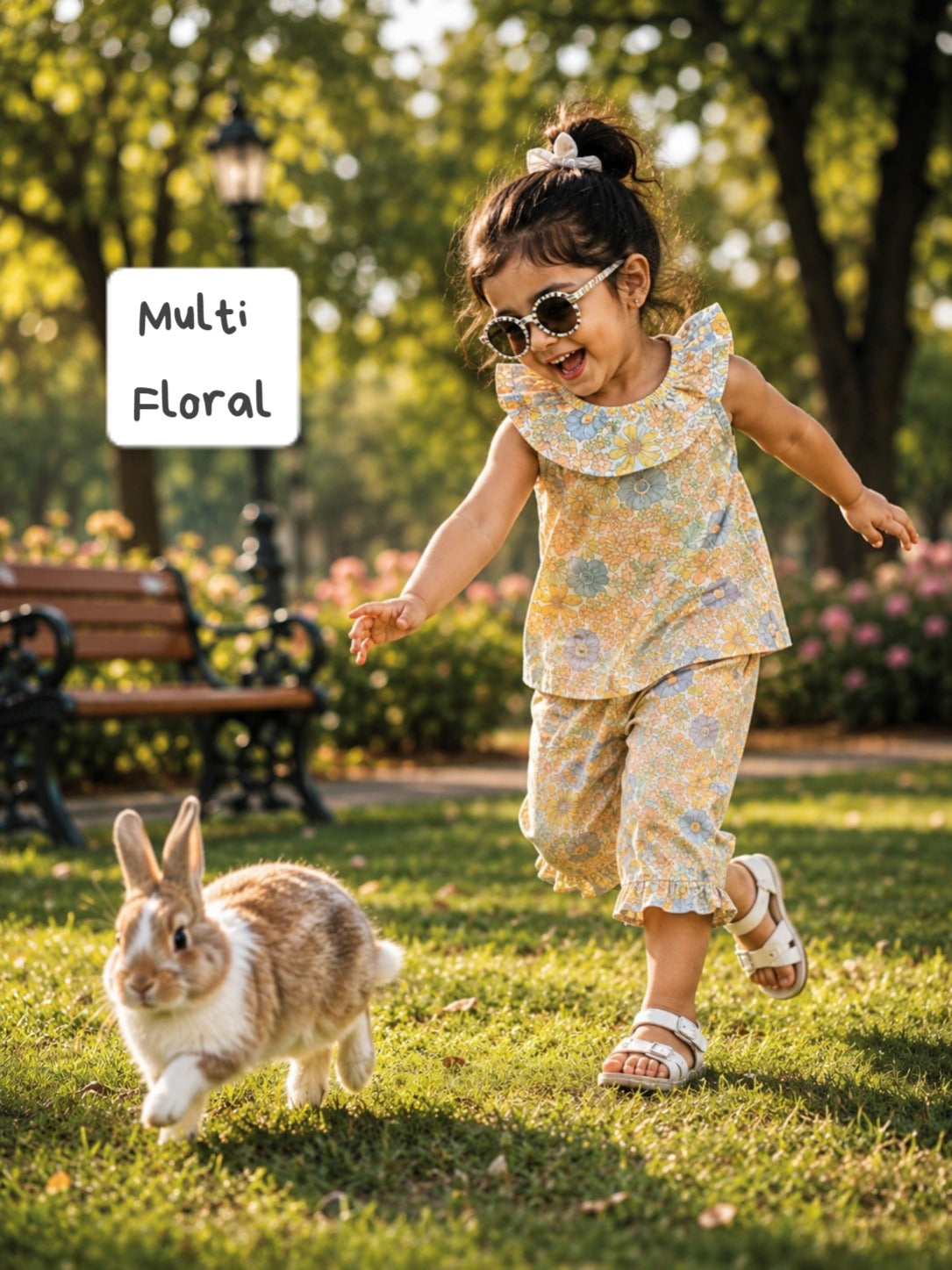 Girls Sleeveless Capri Frill sets | 2 -6yrs