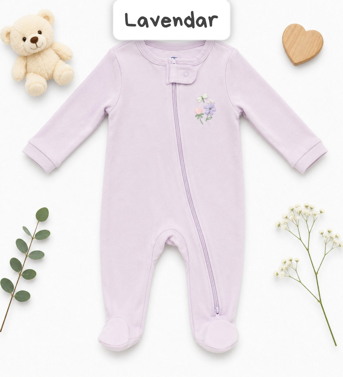 Footed Rompers-6-9 Months