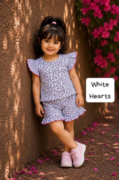 Soft Ribbed Cotton Frill Short Sets | 12m to 3yrs| Summer Edition