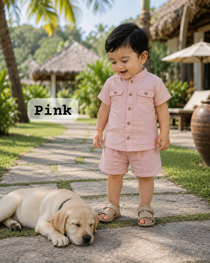 Muslin Double Pocket Short Sets | 3m to 24months