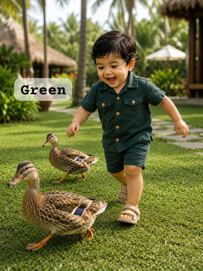 Muslin Double Pocket Short Sets | 3m to 24months