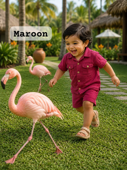 Muslin Double Pocket Short Sets | 3m to 24months