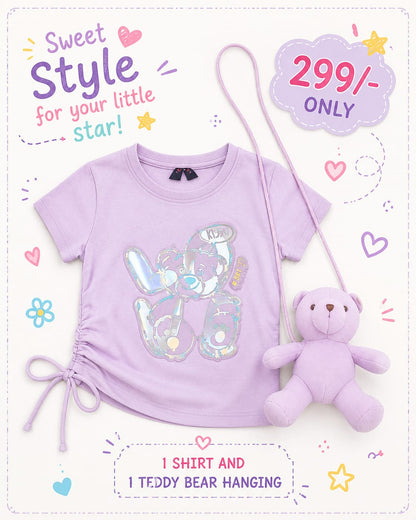 Teddy Buddy T-Shirt |2yrs to 7yrs | Teddy Bear Hanging