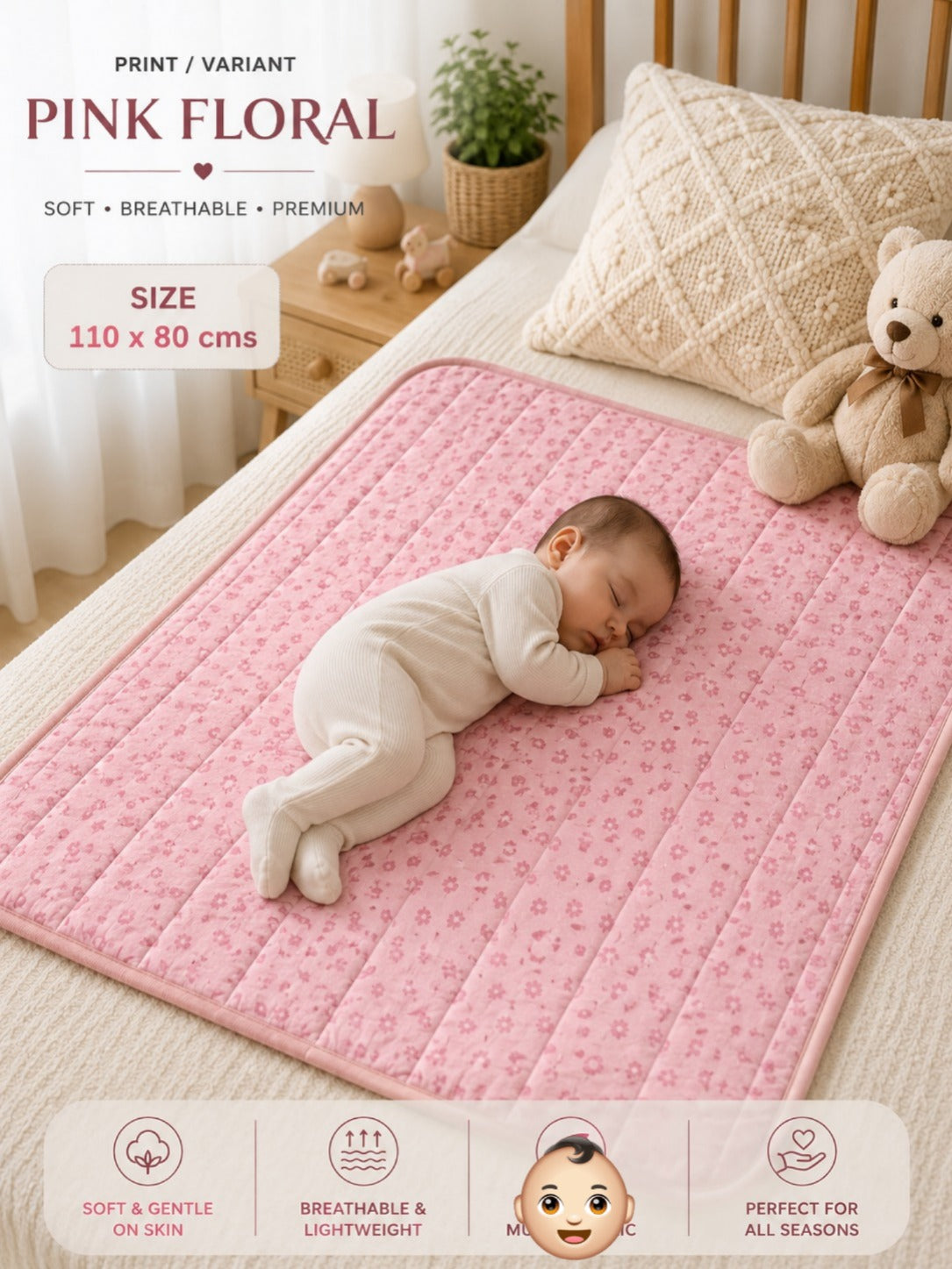 Quilt Blankets for Babies | Extreme soft and Cozy | 110*80cms