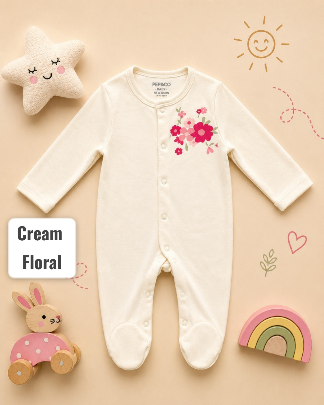 Footed Rompers-9-12 Months