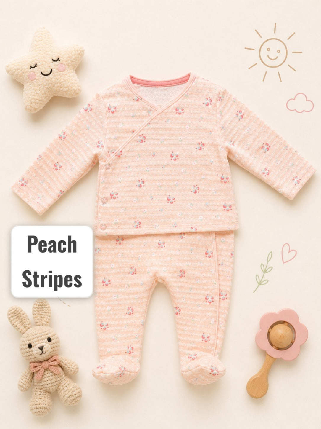 Footed Rompers |sleepsuits- 0-3 Months
