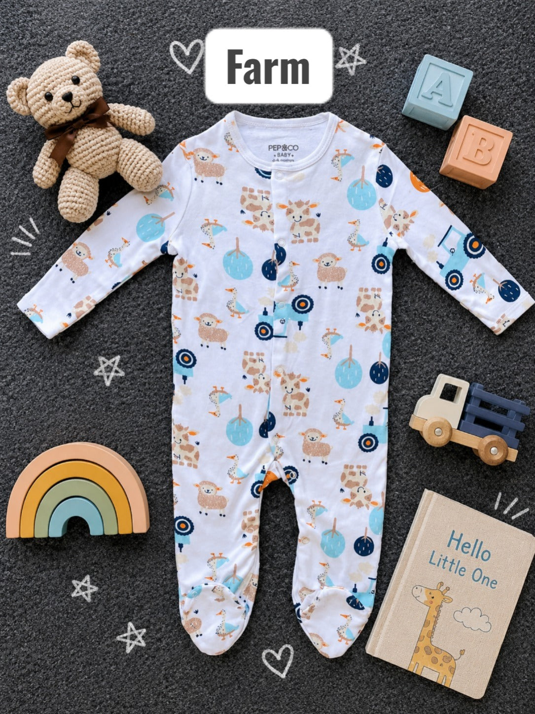 Footed Rompers|sleepsuits -6-9 Months