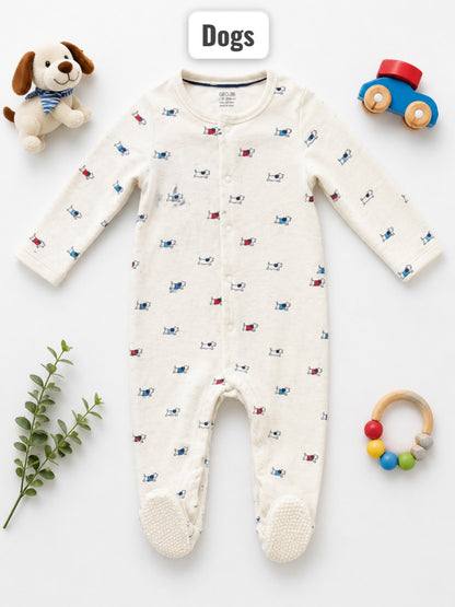 Footed Rompers-6-9 Months