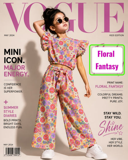 Flutter Crop Top Sets | 3yrs to 12yrs | Ultra Stylish Looks