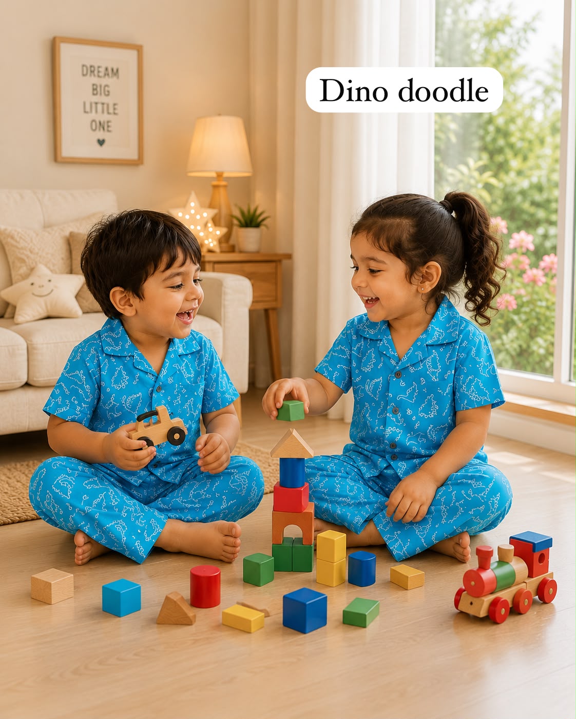 Unisex cotton Collar Pyjama Sets | 18m to 5yrs