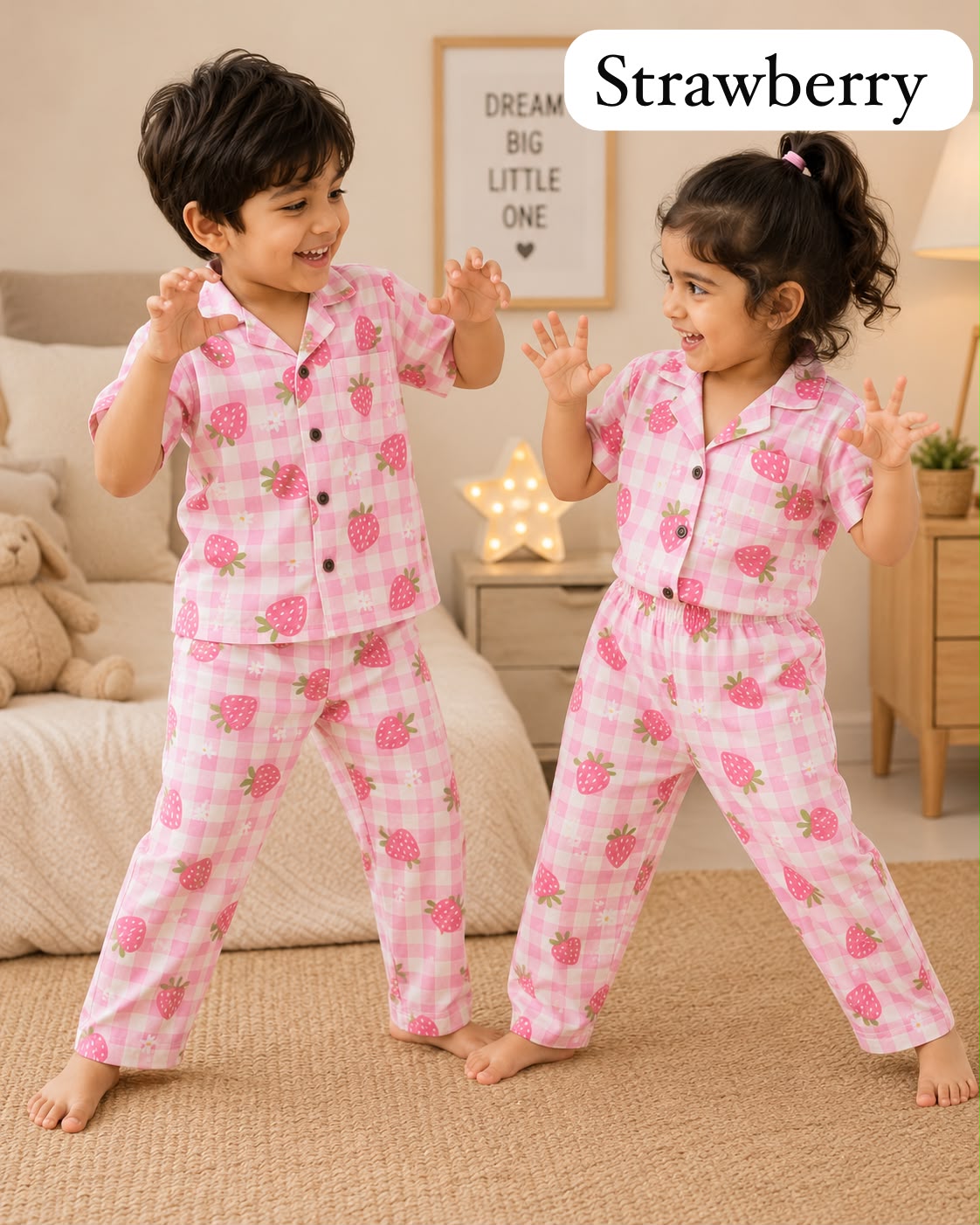 Unisex cotton Collar Pyjama Sets | 18m to 5yrs
