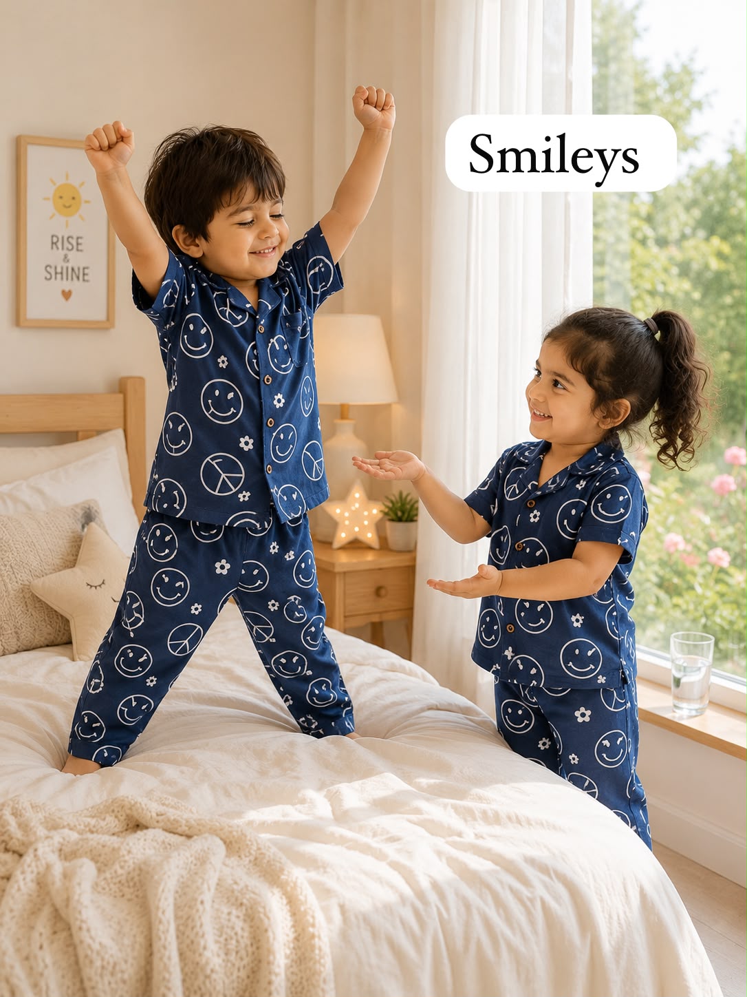 Unisex cotton Collar Pyjama Sets | 18m to 5yrs