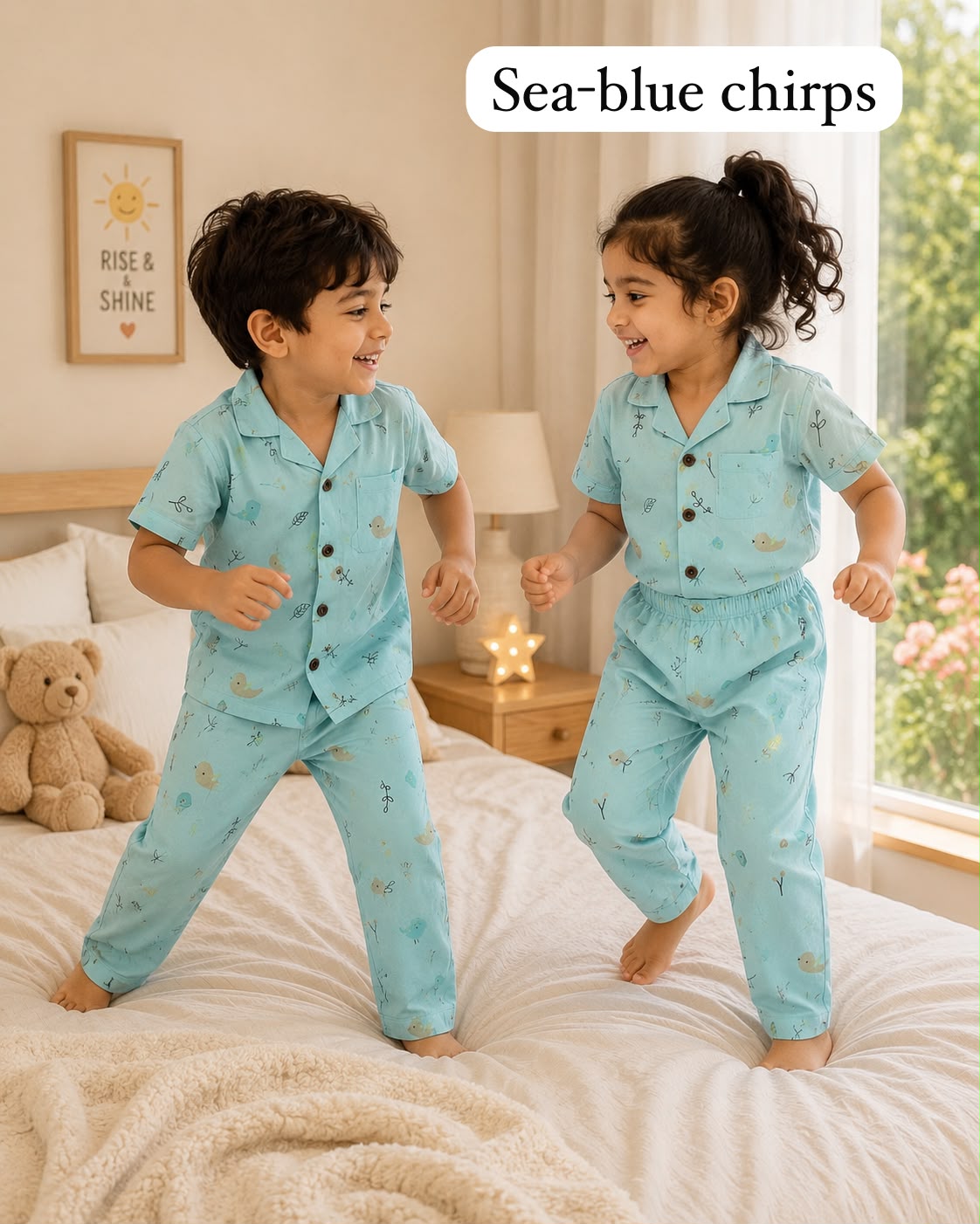 Unisex cotton Collar Pyjama Sets | 18m to 5yrs