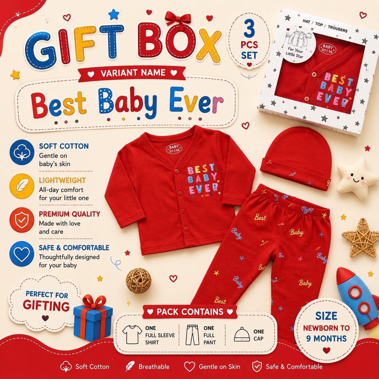 3pc Gift Box Set | Newborn to 9m