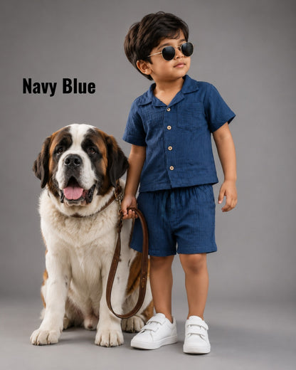 Muslin & cotton Short Sets for Boys 1yr to 5yrs | Soft & Breathable Fabric