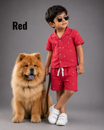 Muslin & cotton Short Sets for Boys 1yr to 5yrs | Soft & Breathable Fabric