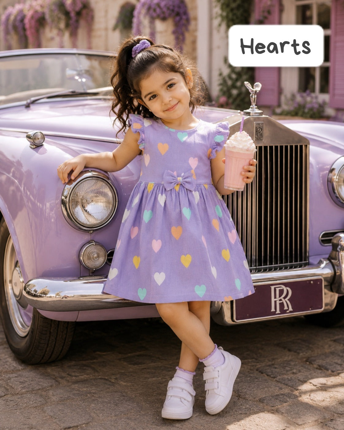Ribbed Cotton Bow Frocks | 12m to 3yrs