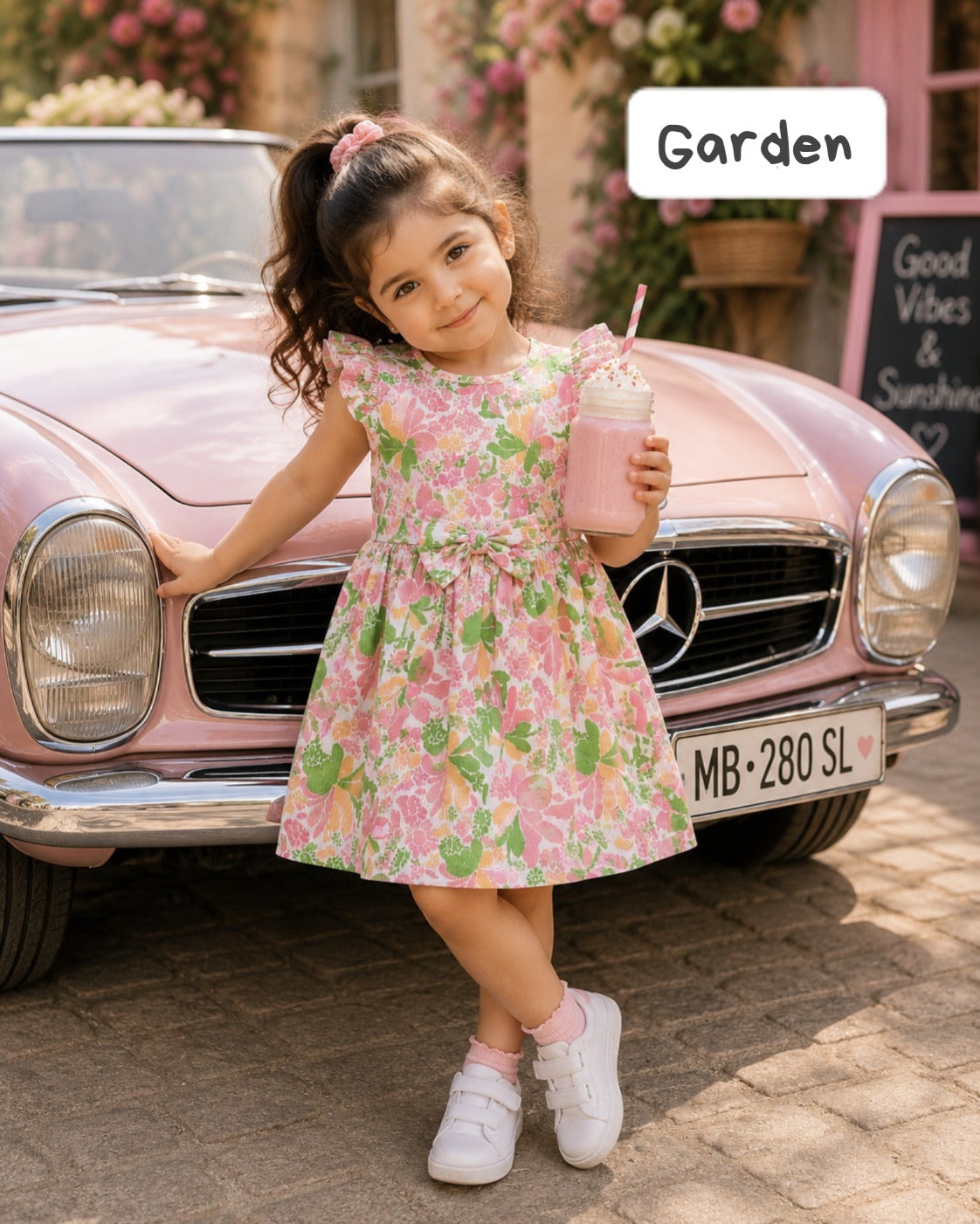 Ribbed Cotton Bow Frocks | 12m to 3yrs