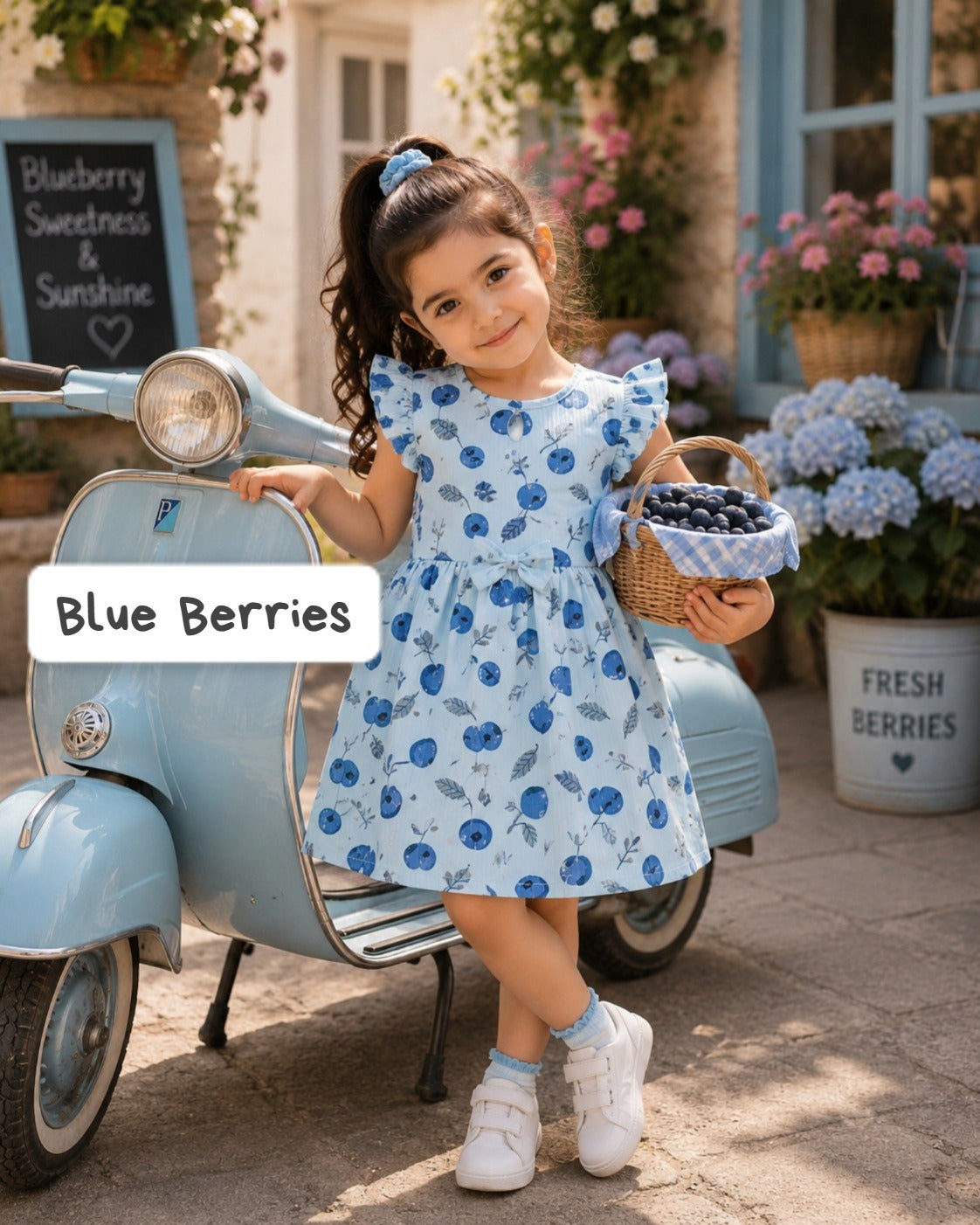 Ribbed Cotton Bow Frocks | 12m to 3yrs