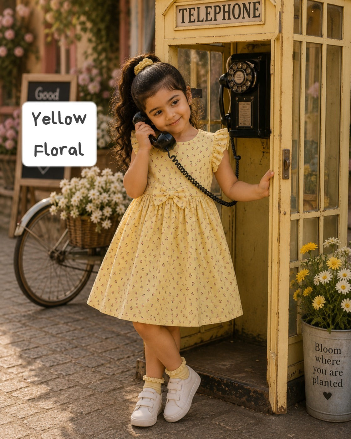 Ribbed Cotton Bow Frocks | 12m to 3yrs