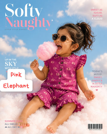 Ruffled Chinese Neck Muslin Sets for 1yr to 3yrs