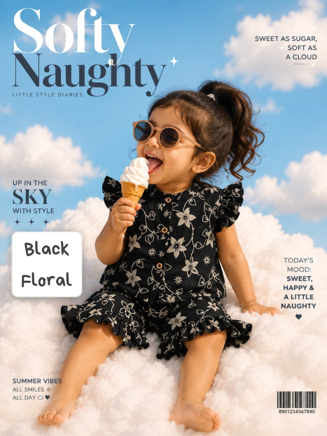 Ruffled Chinese Neck Muslin Sets for 1yr to 3yrs