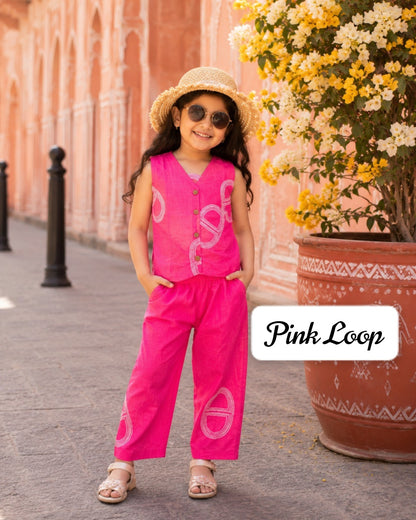 Stylish W-Cut Indo western cotton Coords