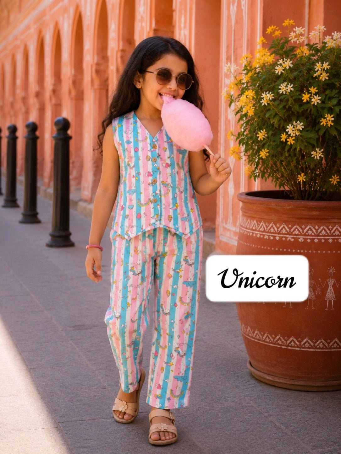 Stylish W-Cut Indo western cotton Coords