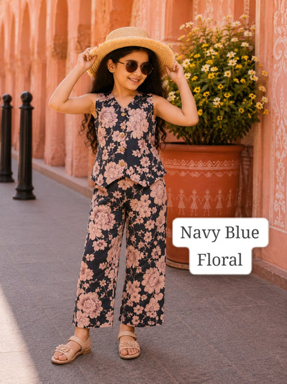 Stylish W-Cut Indo western cotton Coords