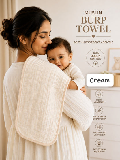 Muslin Pure Burp Towel (0-6 Months)