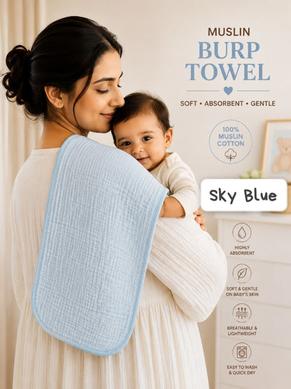 Muslin Pure Burp Towel (0-6 Months)